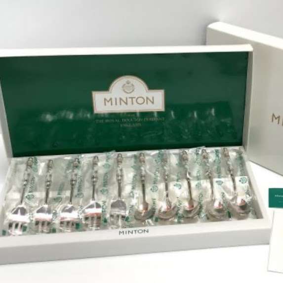 未使用保管品 MINTON ミントン ティースプーン ケーキフォーク 10pcセット HH004S グリーン 花柄 18‐10ステンレスを買い取りました！