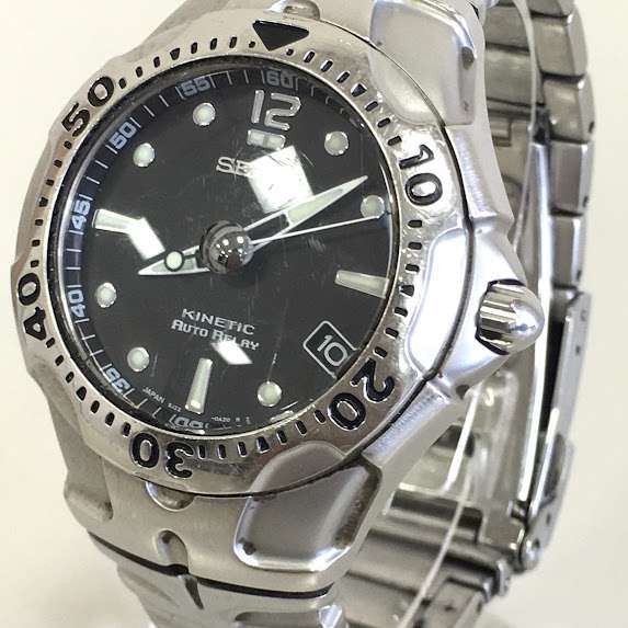 SEIKO セイコー KINETIC AUTO RELAY メンズダイバー腕時計 5J22-0A50を買い取りました！